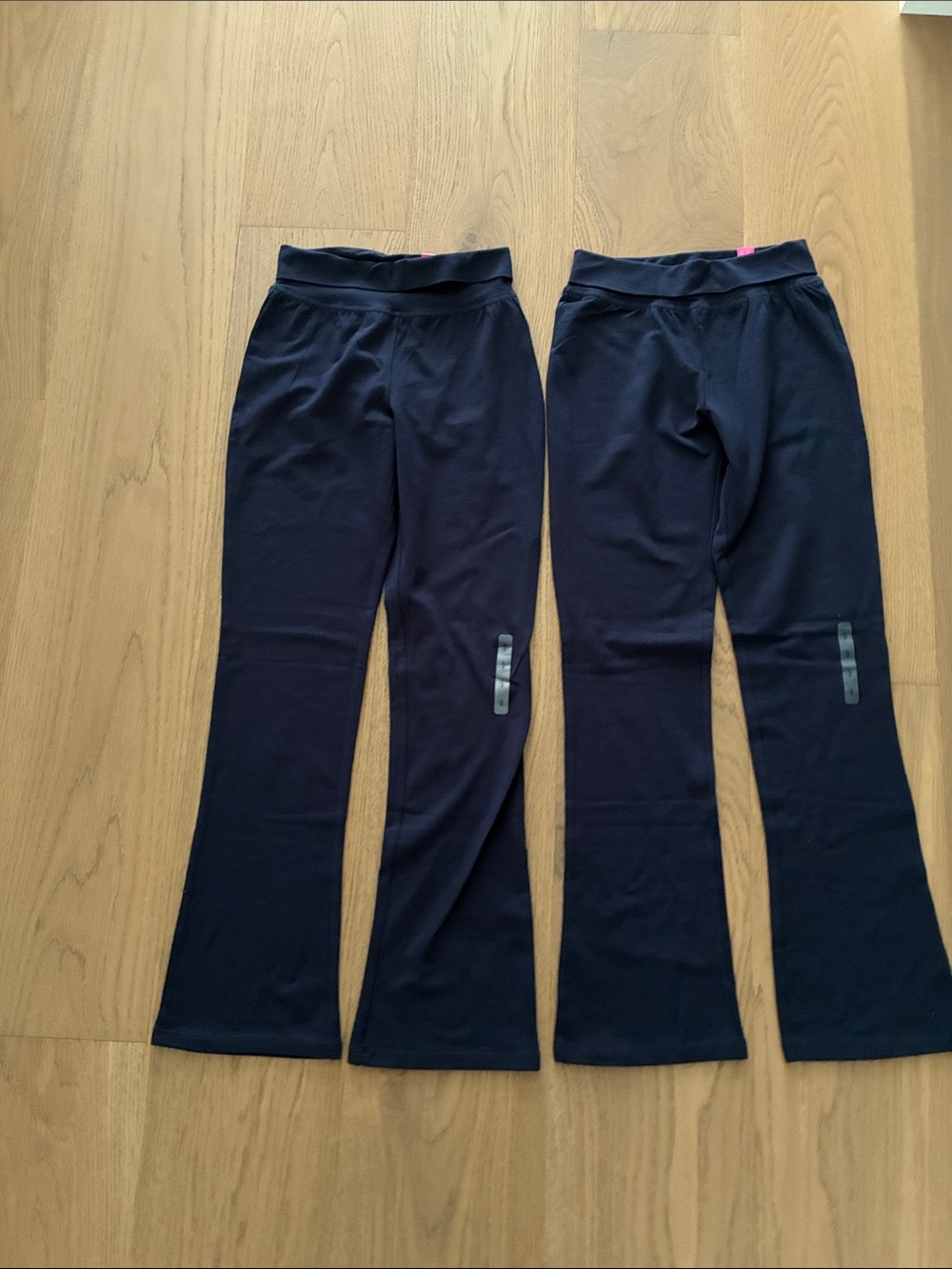 Bundle of 2 Girls Navy Blue Flare Leggings. Uniform. Size 10-12. Large. NWT